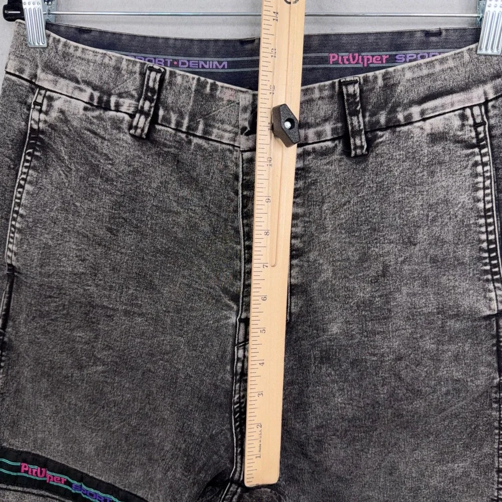Pit Viper Mens Medium Gray Acid Wash Sport Denim Jogger Pants Streetwear Y2K